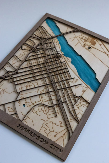 Laser Engraved City Maps