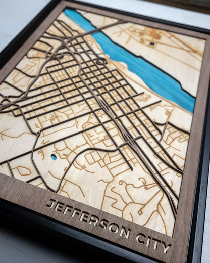 Laser Engraved City Maps